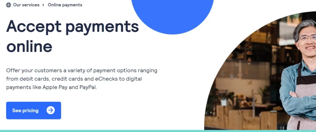 Screenshot of Flagship online payments webpage